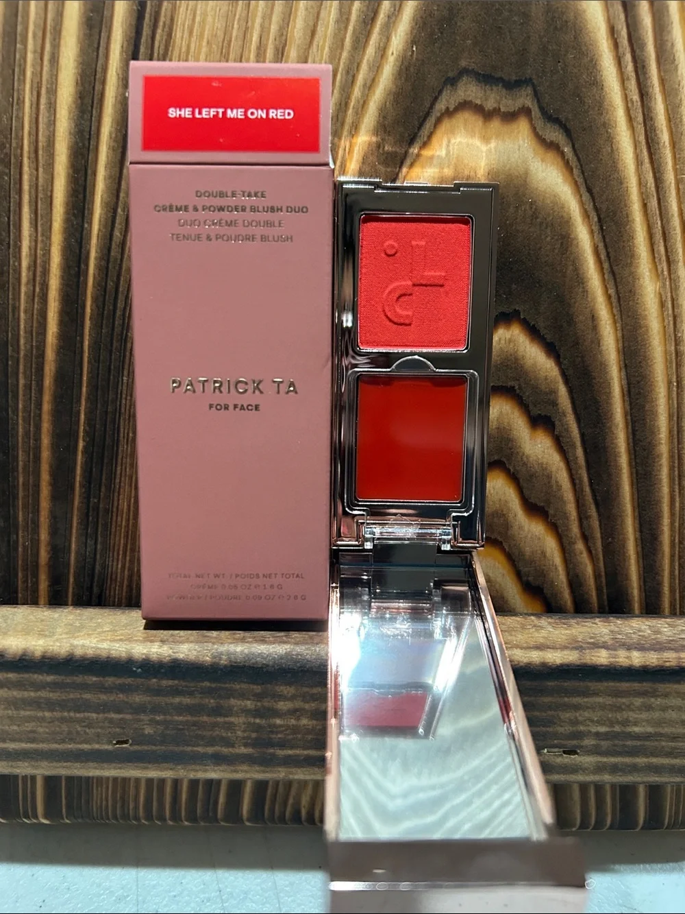 Patrick Ta Double-Take Creme & Powder Blush Duo - Vibrant Red
